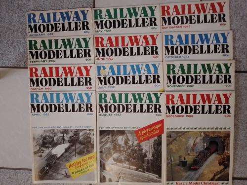 Job Lot Vintage Railway Modeller Magazines 1982 12 Issues January to December