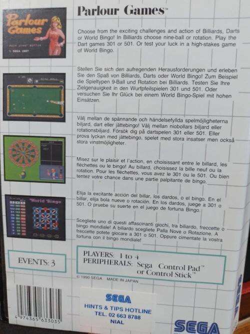 Sega Master System - Parlour Games