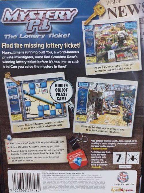 PC - Mystery P.I. - The Lottery Ticket - Hidden Object Game