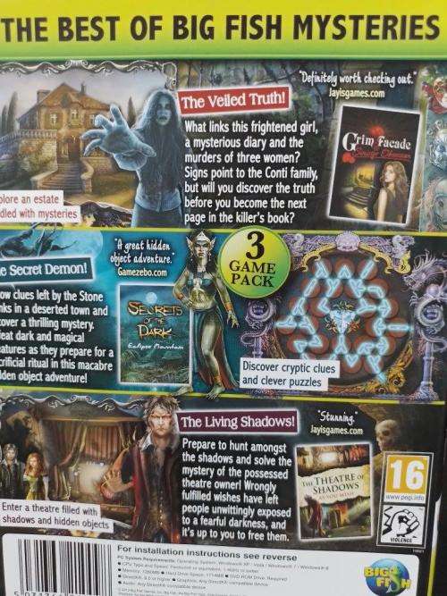 PC - Mysteries Secrets & Shadows Triple Pack  - Hidden Object Game
