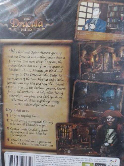 PC - The Dracula Files  - Hidden Object Game (New Sealed)