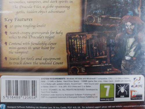PC - The Dracula Files  - Hidden Object Game (New Sealed)