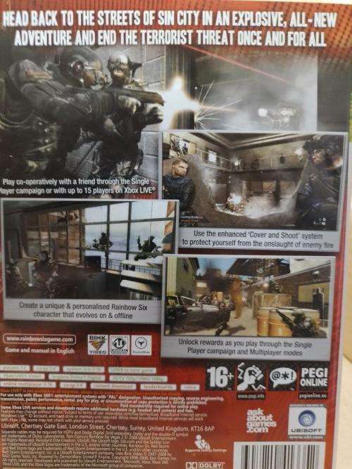 Xbox 360 - Tom Clancy`s Rainbow Six Vegas 2