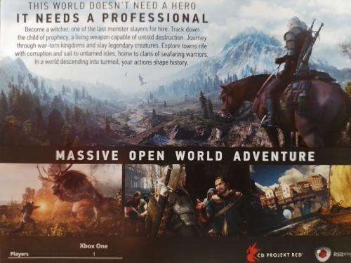 Xbox ONE - The Witcher III Wild Hunt