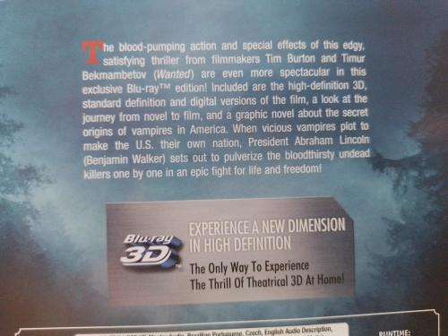 Blu-ray3D - Abraham Lincoln Vampire Hunter 3D