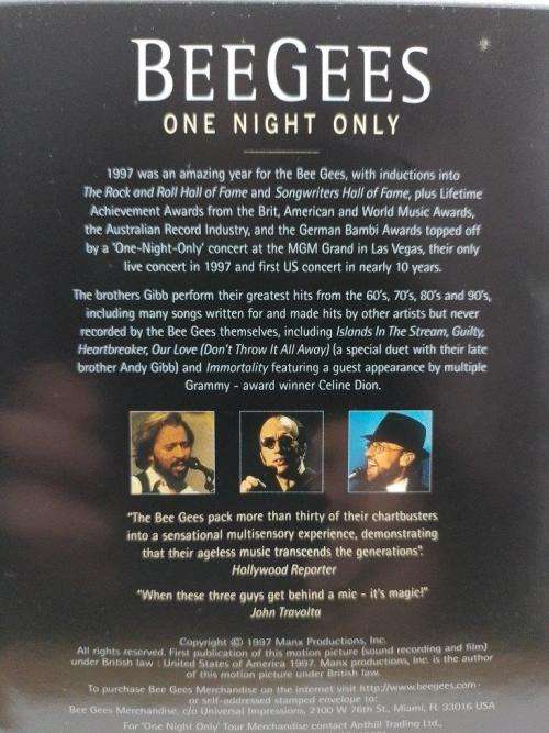 DVD - Bee Gees One Night Only