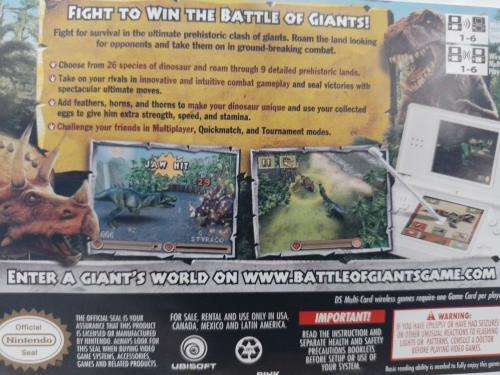 Nintendo DS - Battle of Giants Dinosaurs