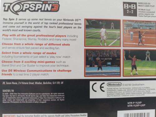 Nintendo DS - TOP Spin 3