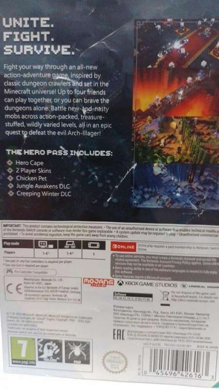 Nintendo SW - Minecraft Dundeons Hero Edition