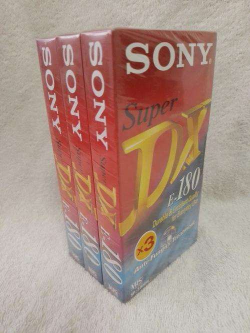 Sony Super DV E-180 VHS Video Cassettes pack of 3 (New Sealed) (NOS)