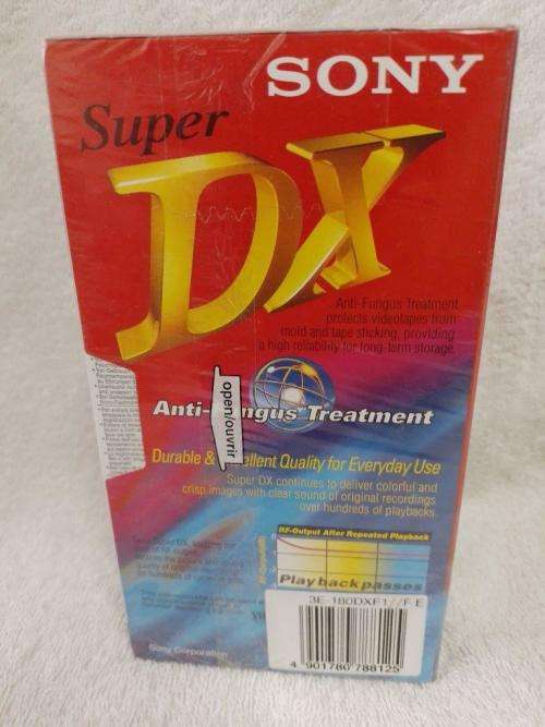 Sony Super DV E-180 VHS Video Cassettes pack of 3 (New Sealed) (NOS)