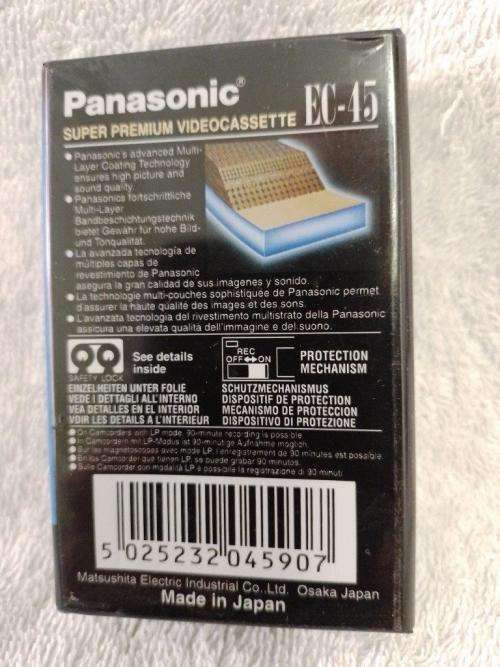 Panasonic SP Super Premium Grade Compact Video Cassette EC-45 VHSC (New Sealed) (NOS)