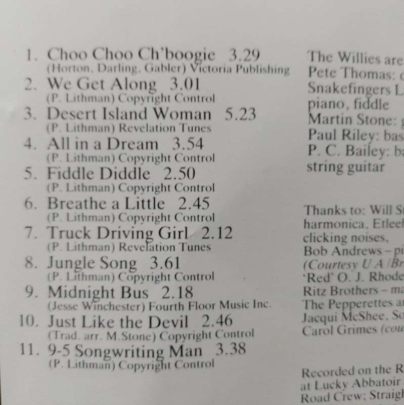 CD - Chilli Willi and the Red Hot Peppers - in `Bongos Over Balham` - CRESTCD 007