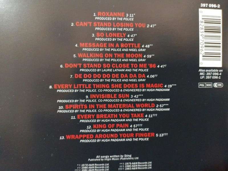 CD - The Police - Their Greatest Hits - 397 096-2
