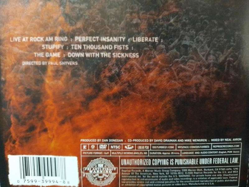 DVD (Cd Jewel Case) - Disturbed - Indestructible In Germany DVD 516826-2 NTSC