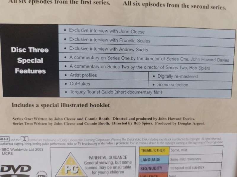 DVD - Fawlty Towers Series 1 & 2  (3 Disc set)
