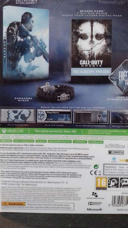Xbox 360 - Call of Duty Ghosts Hardened Edition
