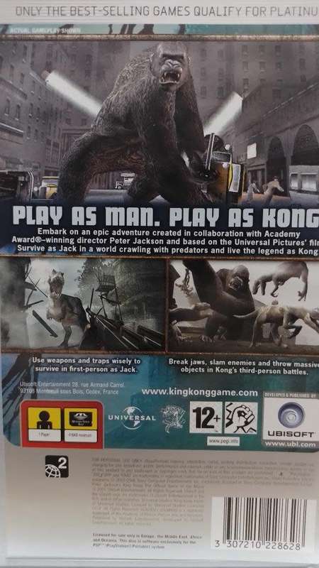 PSP - Peter Jackson`s King Kong The Official Game of The Movie - Platinum