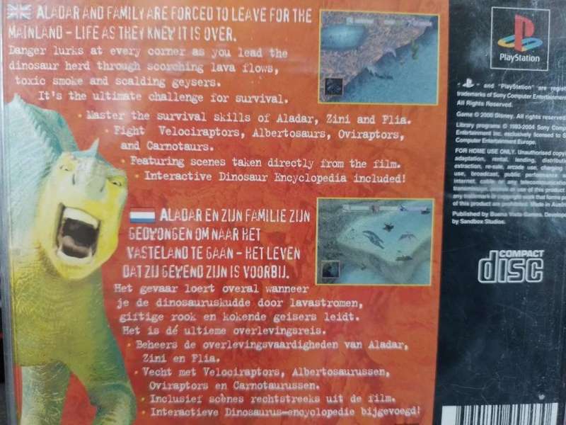 PS1 - Disney`s Dinosaur (Pal black disc)