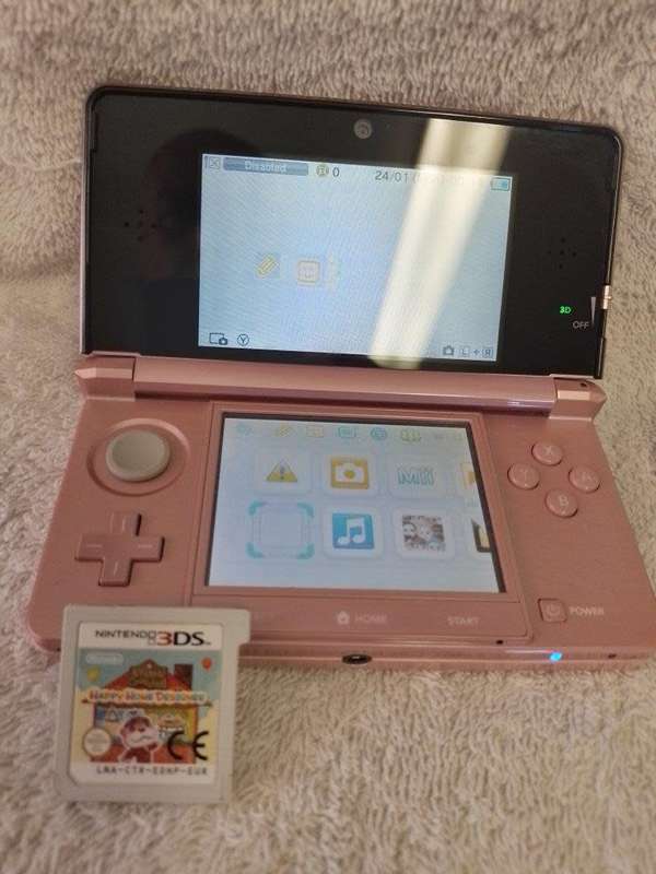 Nintendo 3DS  Stylus, Charger + Animal Crossing cartridge - No Memory Card