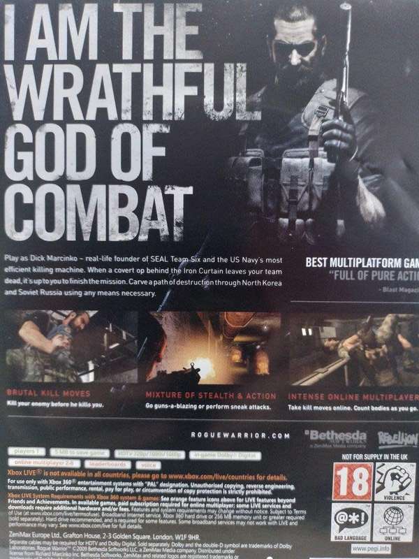 Xbox 360 - Rogue Warrior