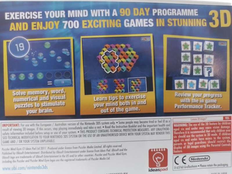Nintendo 3DS - Mind Games 3D
