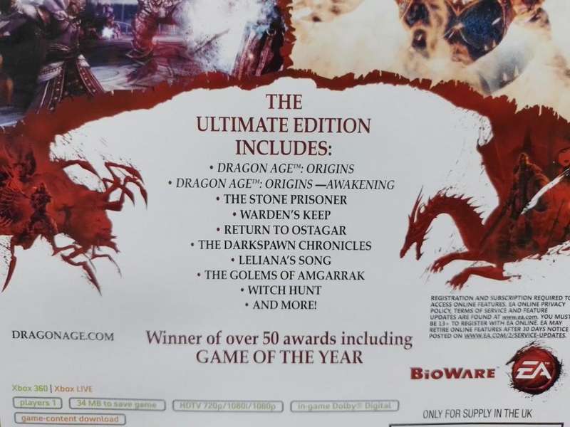 Xbox 360 - Dragon Age Origins Ultimate Edition