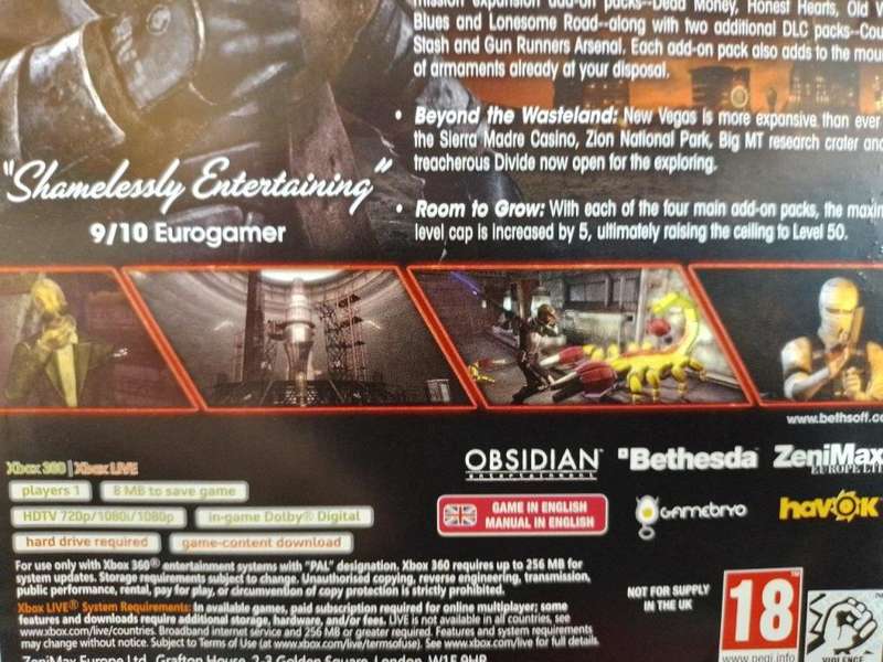 Xbox 360 - Fallout New Vegas Ultimate Edition