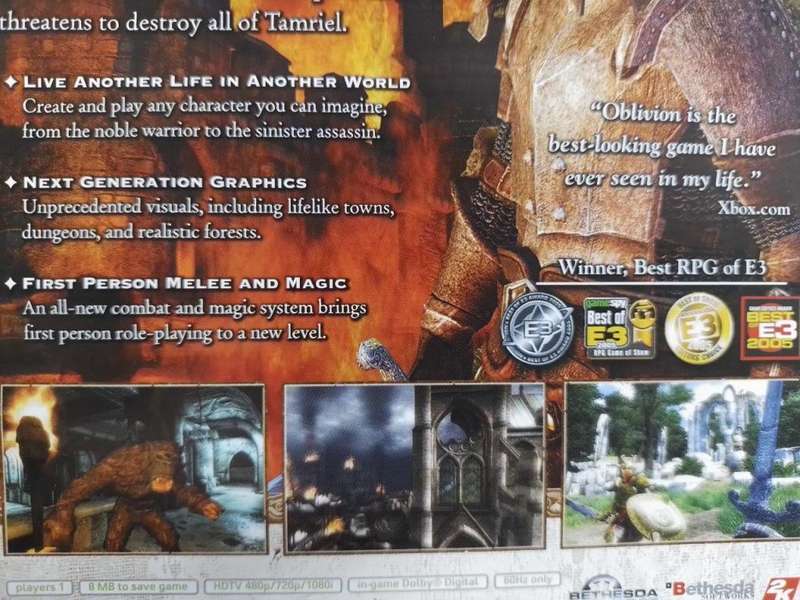Xbox 360 - The Elder Scrolls IV Oblivion
