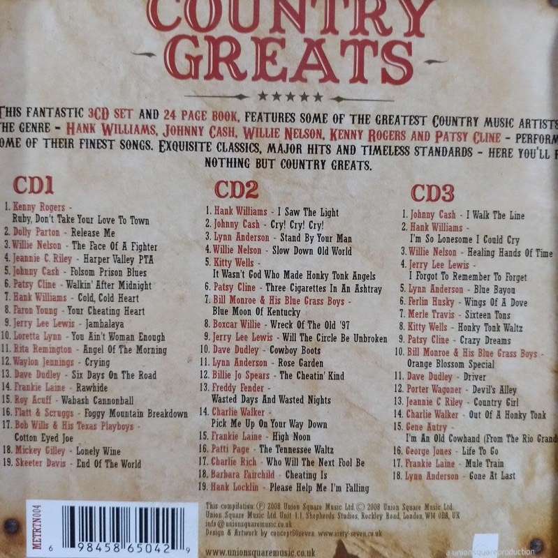 CD - Country Greats (3cds + Booklet in a Tin)