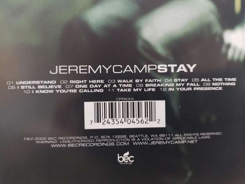 CD - Jeremy Camp - Stay - BED40456