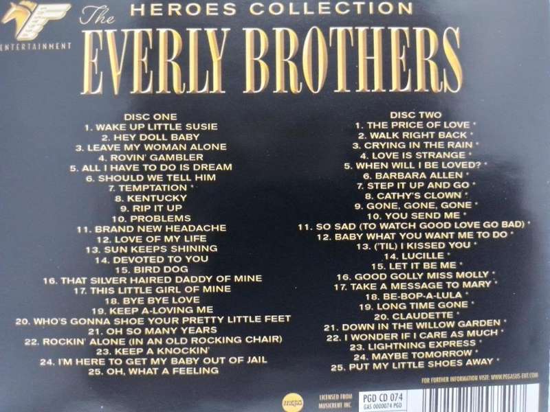 CD - Everly Brothers - The Heroes Collection (2cd) - PGD CD 074
