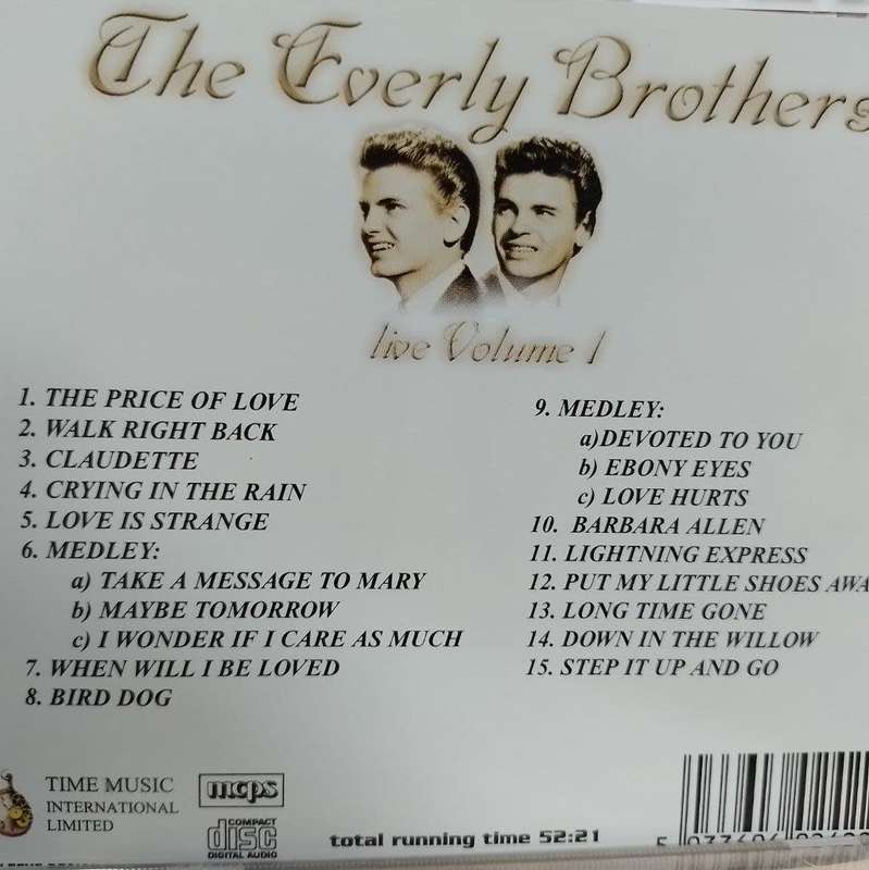 CD - Everly Brothers - Live Volume 1