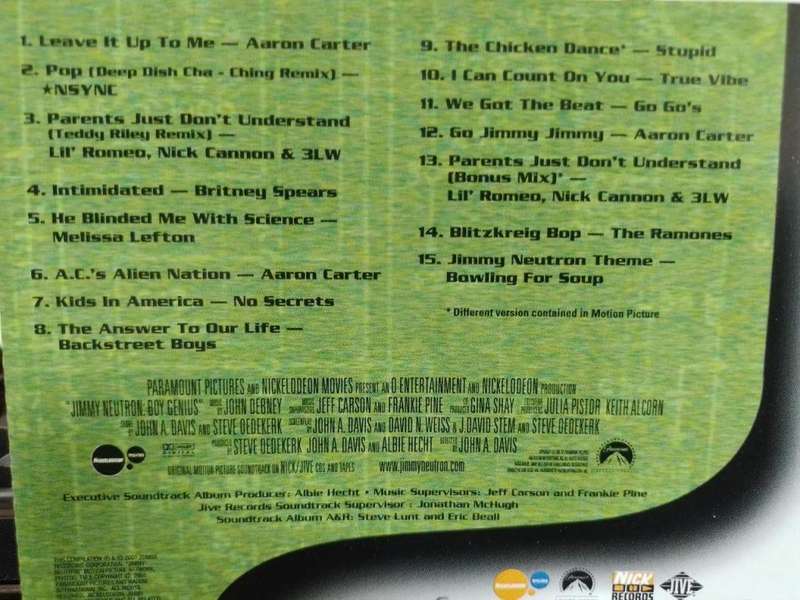 CD - Jimmy Neutron Boy Genius (Music From The Motion Picture) - 01241-48501-2-6