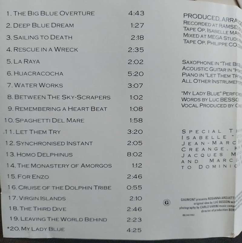CD - The Big Blue (Original Motion Picture Soundtrack)