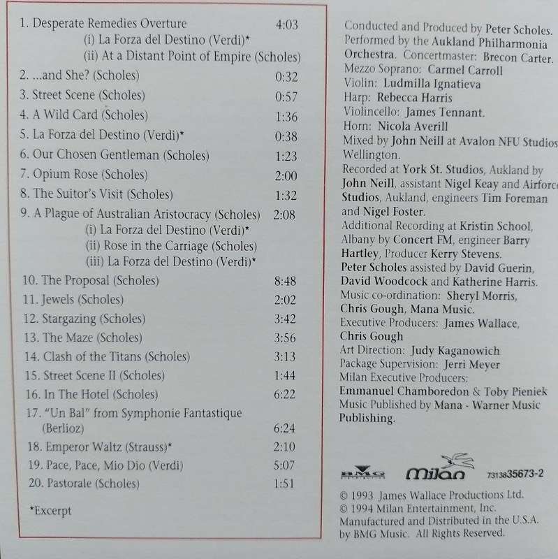 CD - Desperate Remedies Musis From The Motion Picture Soundtrack)