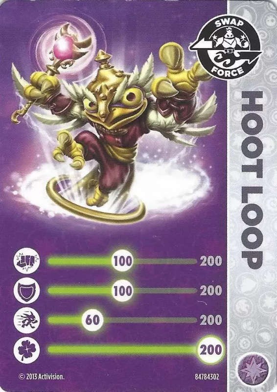 Skylanders Swap Force Hoot Loop c/w Card