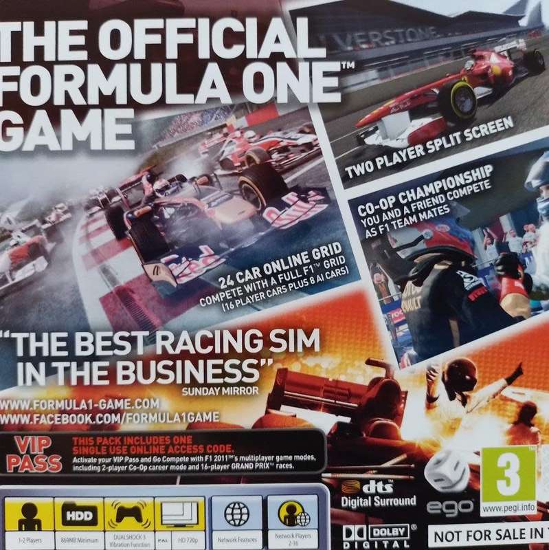 PS3 - F1 2011 Formula 1
