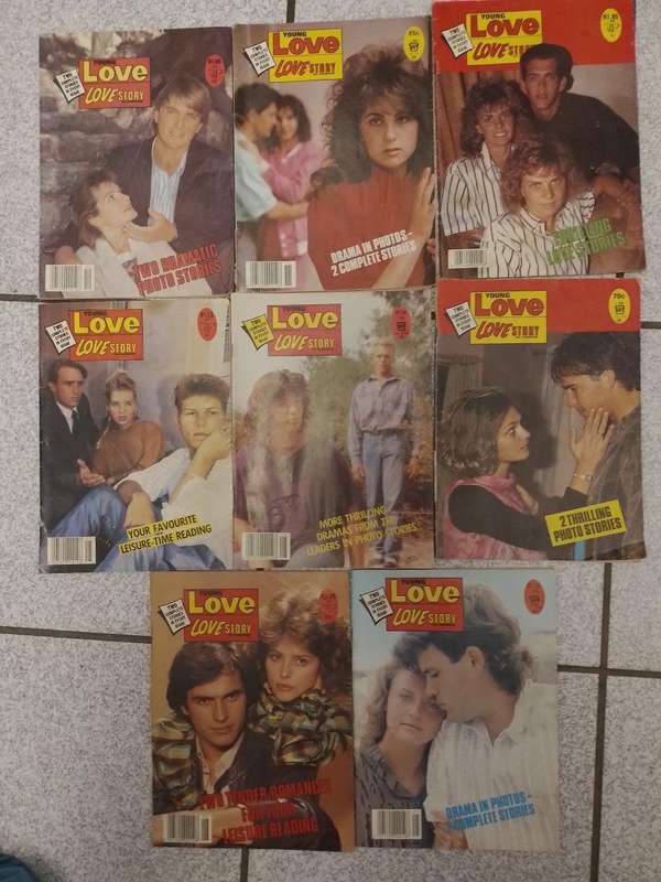 Job Lot of 8 x Vintage Young Love Love Story Photo Story Magazines Circa 70`s 80`s