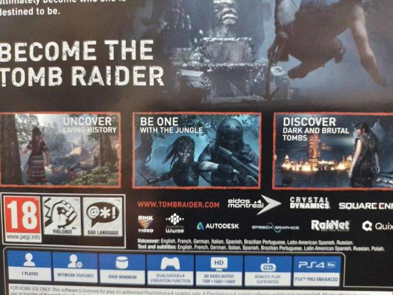 PS4 - Shadow of The Tomb Raider