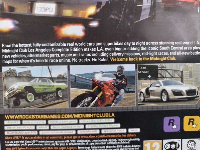 Xbox 360 - Midnight Club Los Angeles Complete Edition - Classics