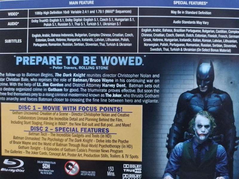 Blu-ray - The Dark Knight Two Disc Special Edition