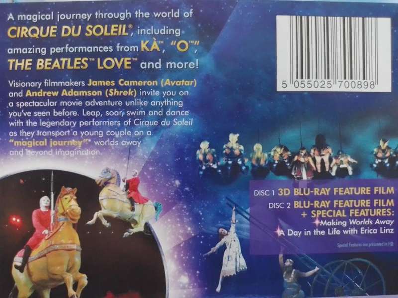 Blu-ray3D - Cirque Du Soleil Worlds Away (3D+ Blu Ray)