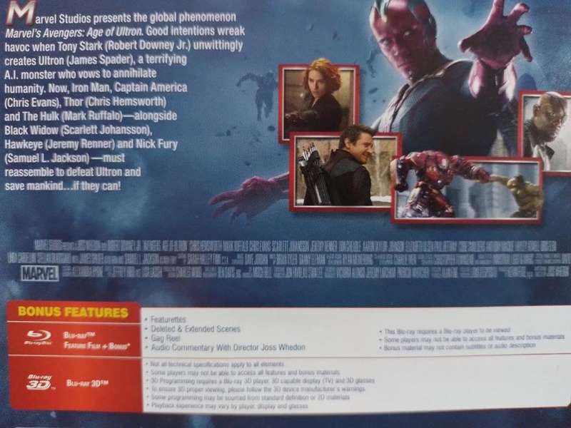 Blu-ray3D - Marvel Avengers Age Of Ultron (Blu Ray 3D + Blu Ray)