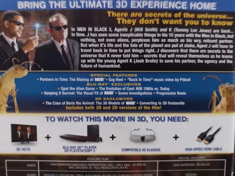 Blu-ray3D - Men In Black 3 (Blu Ray 3D + Blu Ray)
