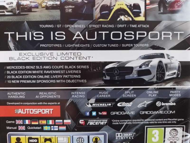 PS3 - Grid Autosport Limited Black Edition