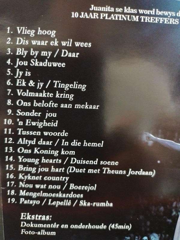 DVD - Juanita du Plessis 10 Jaar Platinum Treffers