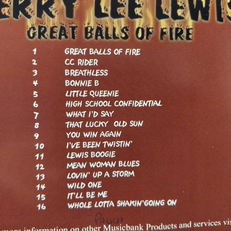 CD - Jerry Lee Lewis - Great Balls Of Fire - APWCD1049