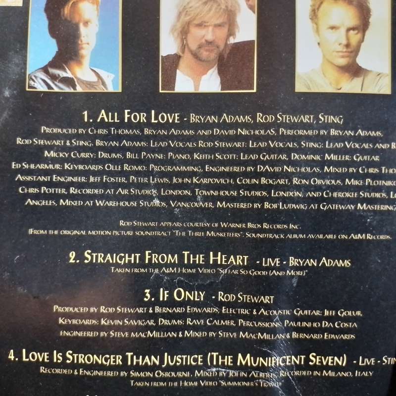 CD - The Three Musketeers - All for Love Single MAXCD002