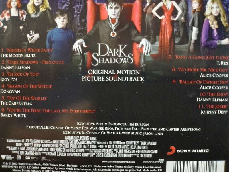 CD - Dark Shadows - Original Motion Picture Soundtrack